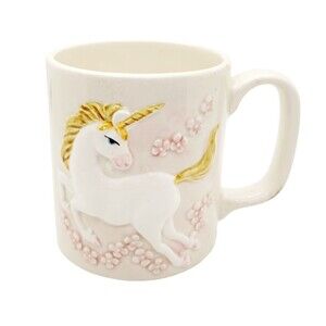 Unicorn Sutrrounded By Flowers Coffee Mug 3D Design From Spencers Made Japan